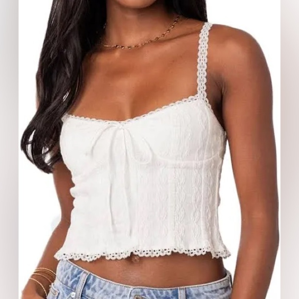 Edikted NWT Lacey knit tank top